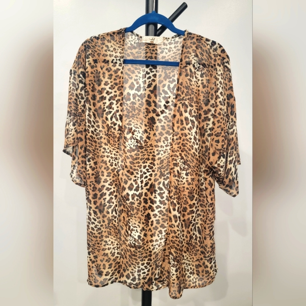 Cheetah print kimono, S